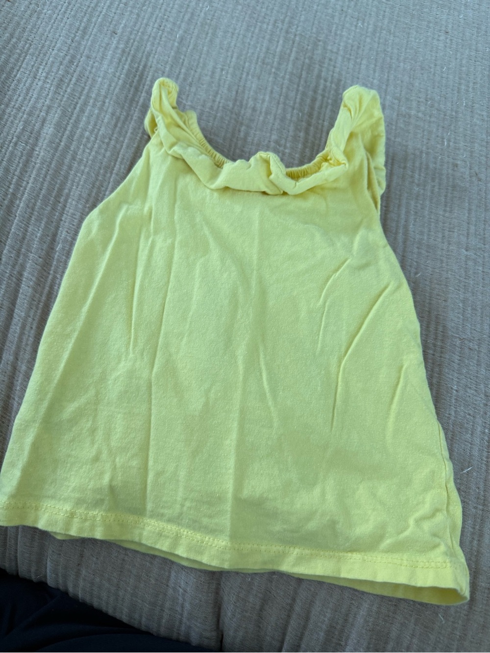 Disney Yellow Minnie Mouse Ruffle Tank Top - Picture 2 of 3